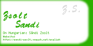 zsolt sandi business card